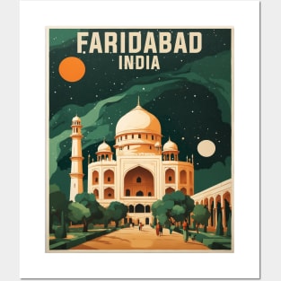 Faridabad India Vintage Tourism Travel Posters and Art